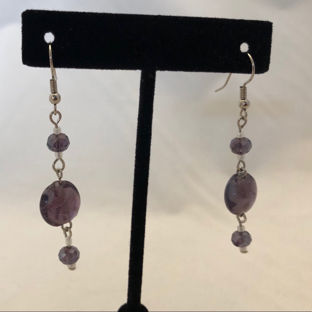Handmade glass bead earrings